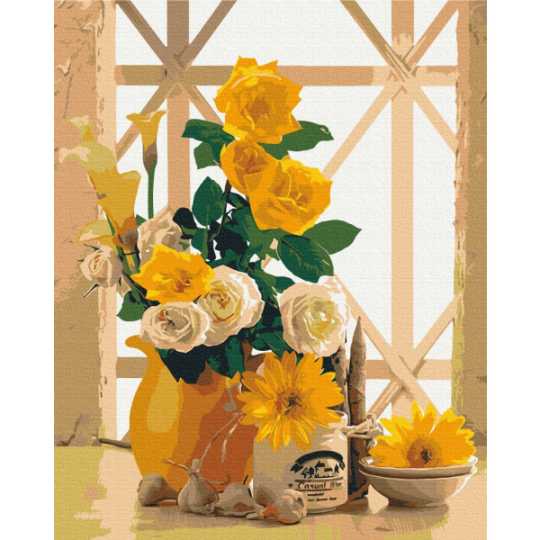 Картина по номерам Квіти - Желтый натюрморт