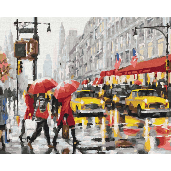 Картина по номерам Города - Дощова Америка