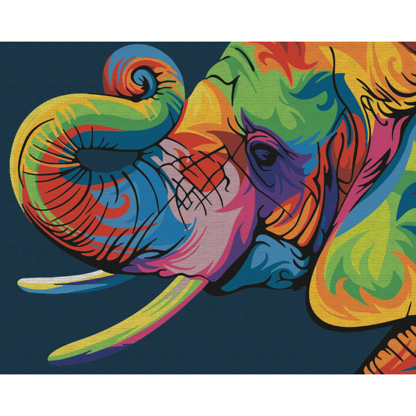 Картина по номерам Поп Арт - Райдужний слон