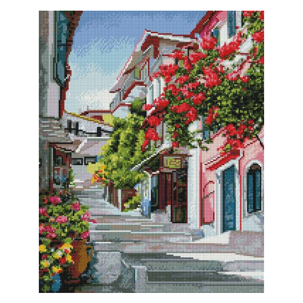 Алмазна мозаїка 40х50 - Затишна вуличка