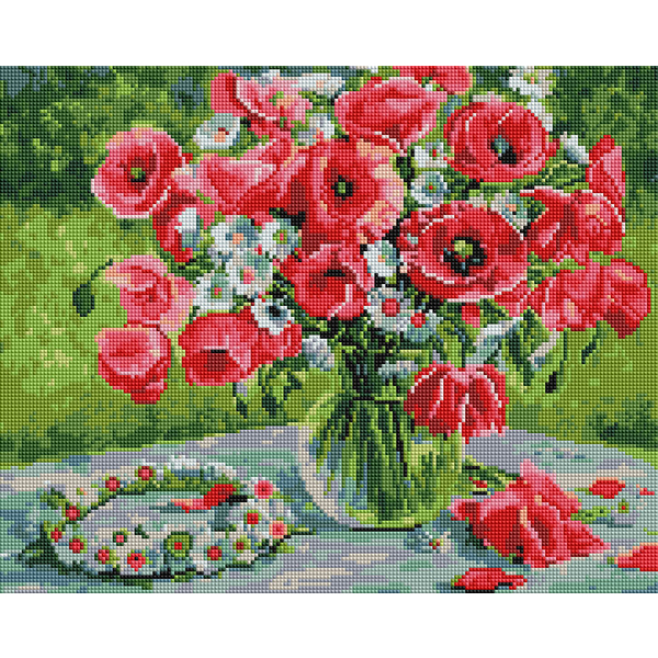 Алмазна мозаїка 40х50 - Віночок польових квітів