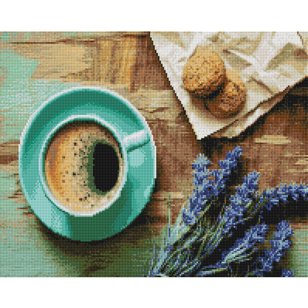 Алмазна мозаїка 40х50 - Сніданок з ароматом лаванди