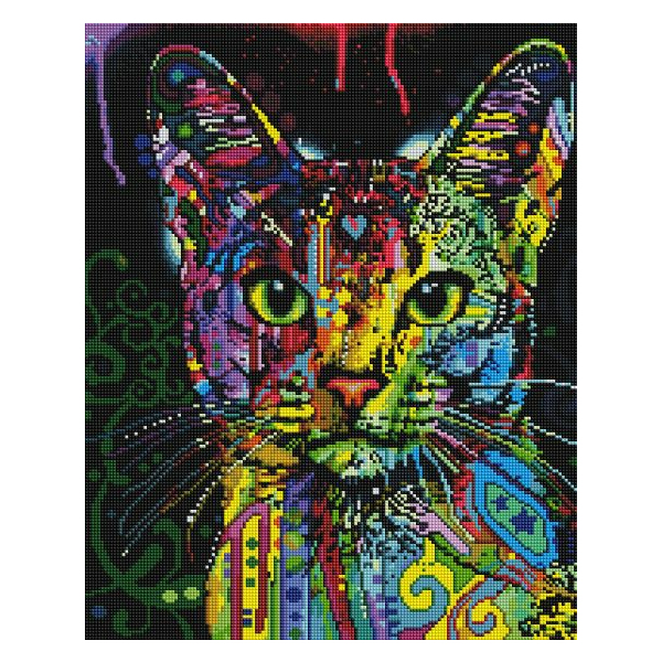 Алмазна мозаїка 40х50 - Барвистий кіт