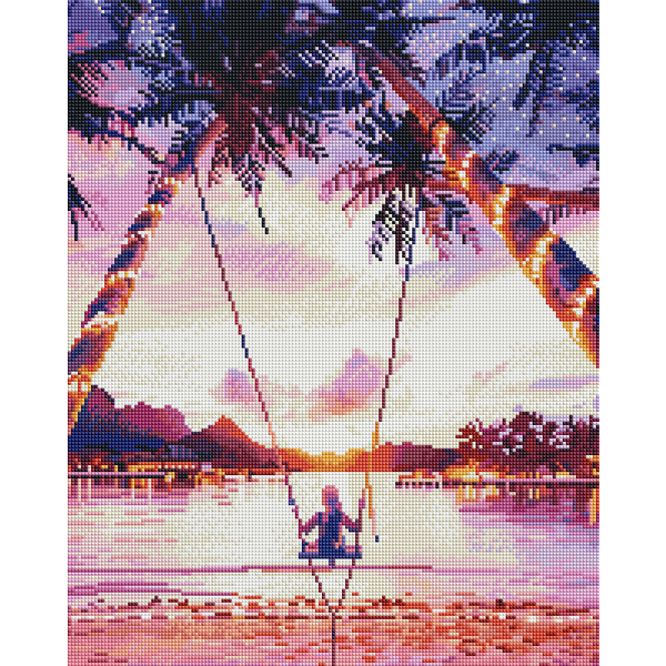 Алмазна мозаїка 40х50 - Фіолетовий світанок