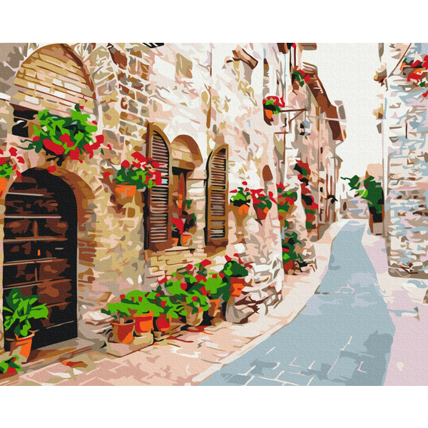 Картина по номерам Города - Квітуча вулиця