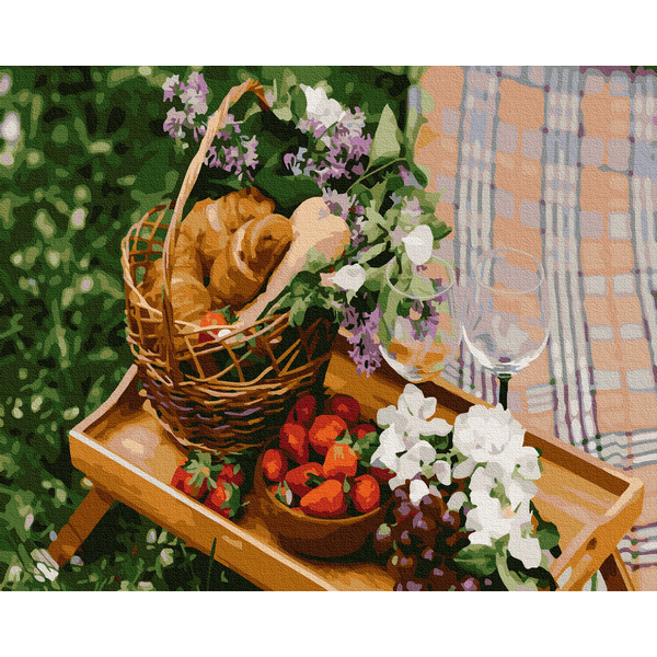 Картина по номерам Натюрморти - Романтичний пікнік
