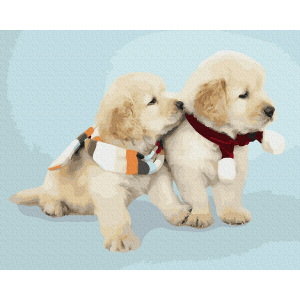 Картина по номерам Тварини, птахи та риби - Милі собачки