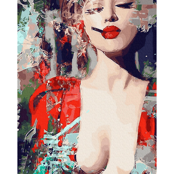 Картина по номерам Люди на картинах - Яскравий жіночний арт