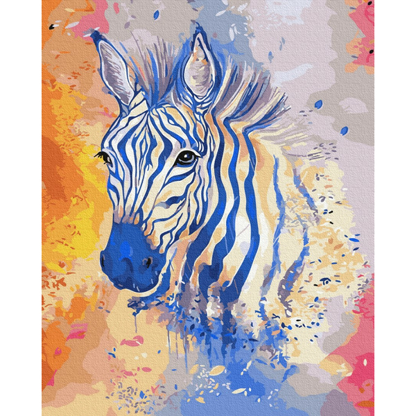 Картина по номерам Поп Арт - Яскрава зебра