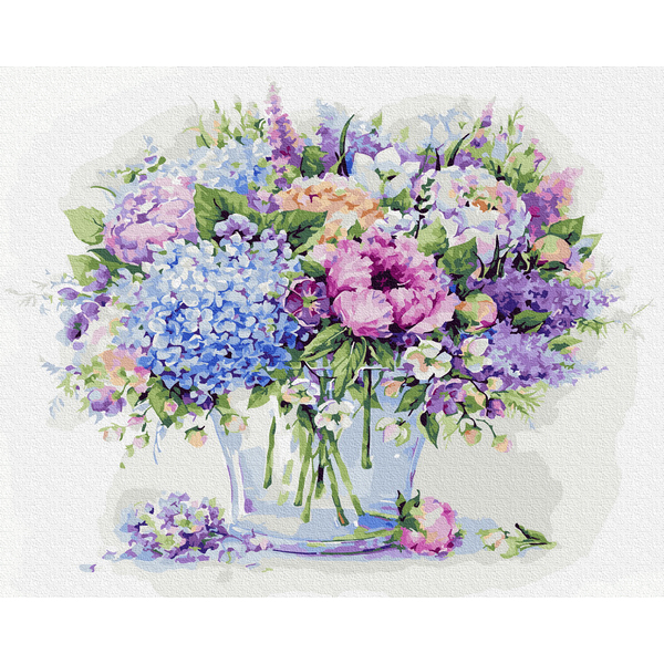 Картина по номерам Квіти - Квіткова синява