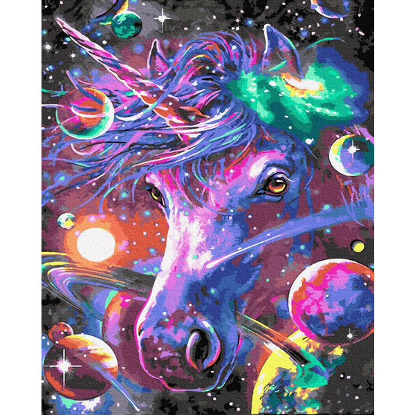 Картина по номерам Авторські колекції - Космічний єдиноріг