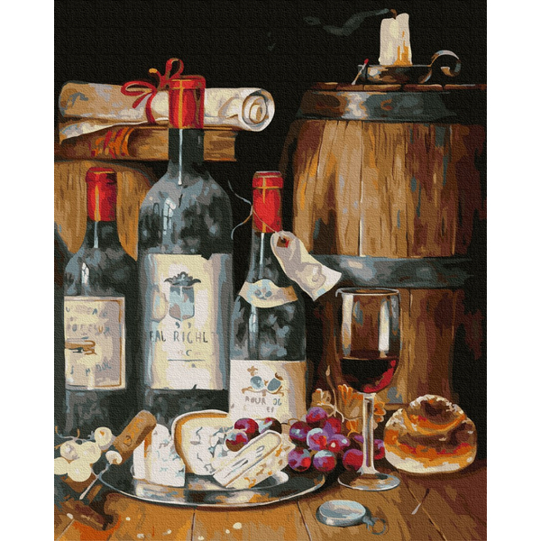 Картина по номерам Чоловічі - Витримане вино