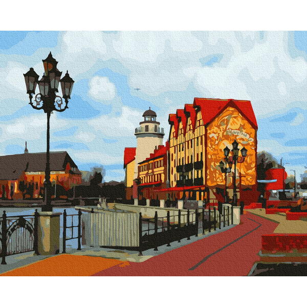 Картина по номерам Города - Вуличка швецького містечка