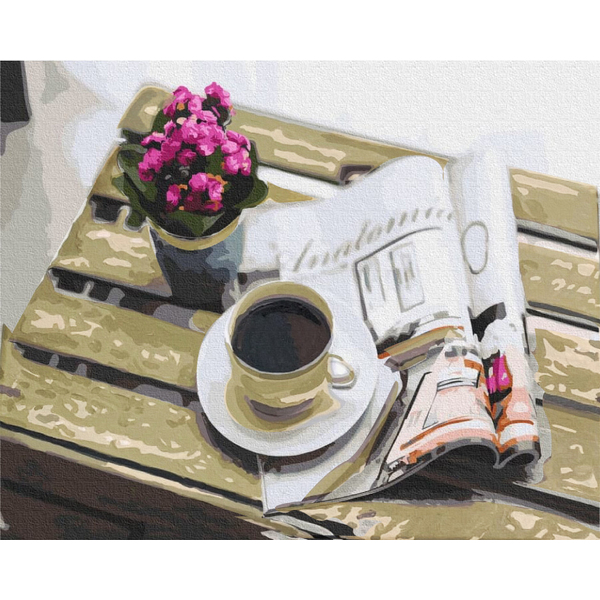 Картина по номерам Натюрморти - Усамітнений сніданок