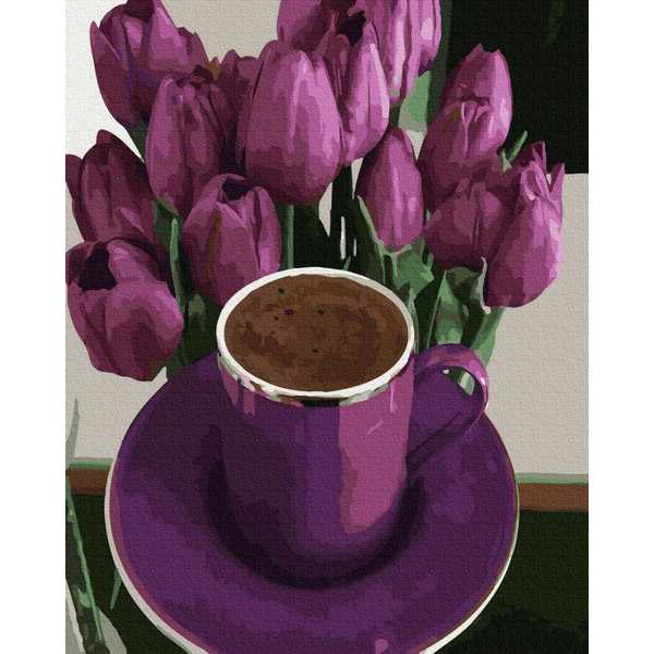 Картина по номерам Натюрморти - Кавування із запахом тюльпанів