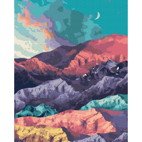 Картина по номерам Пейзажі - Ранній вечір в горах