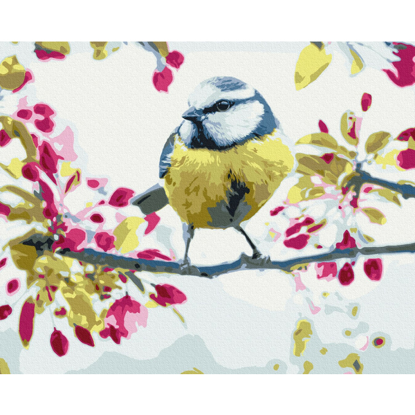 Картина по номерам Тварини, птахи та риби - Весняна синичка