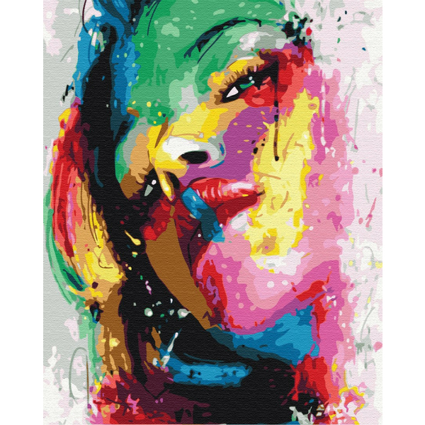 Картина по номерам Люди на картинах - Портрет жінки в фарбах