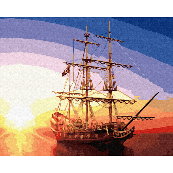 Картина по номерам Кораблі, автомобілі та літаки - Вітрильник