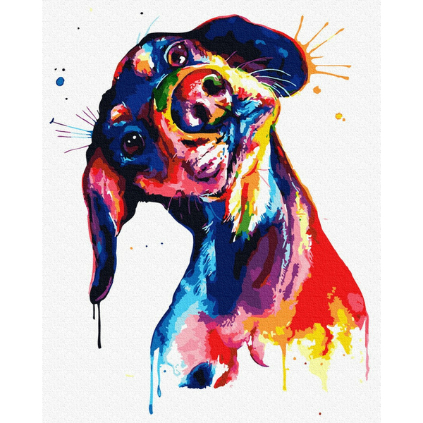 Картина по номерам Поп Арт - Барвистий пес