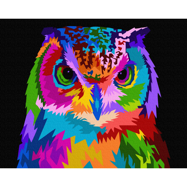Картина по номерам Поп Арт - Барвиста сова