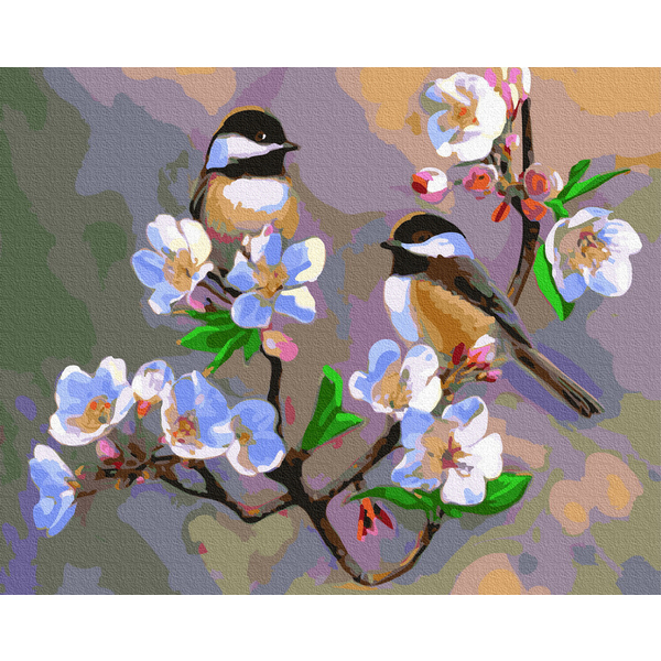 Картина по номерам Тварини, птахи та риби - Весняні синички