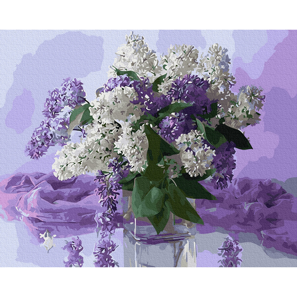 Картина по номерам Квіти - Ніжний бузок