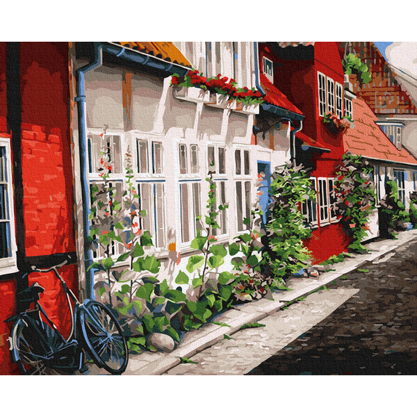 Картина по номерам Города - Мальви під вікном