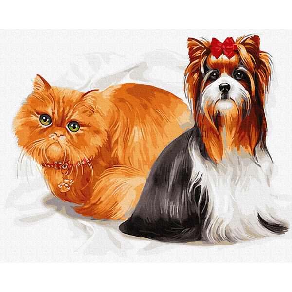 Картина по номерам Тварини, птахи та риби - Улюблені чотирилапі друзі