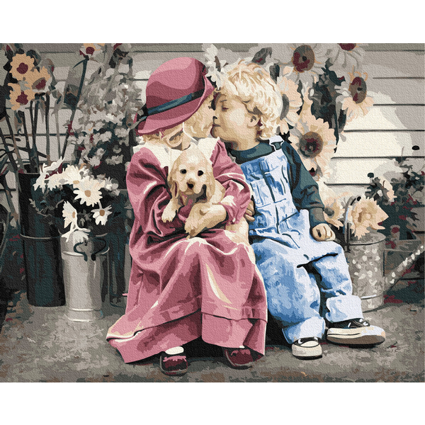 Картина по номерам Діти та ангели - Перша закоханість