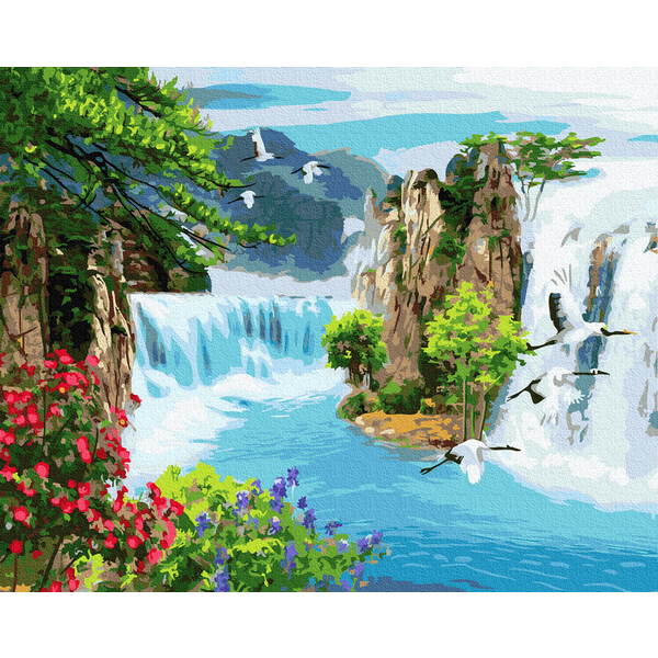 Картина по номерам Природа - Фантастичний водоспад