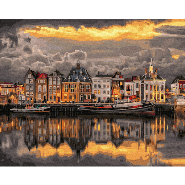 Картина по номерам Города - Вечір в Стокгольмі