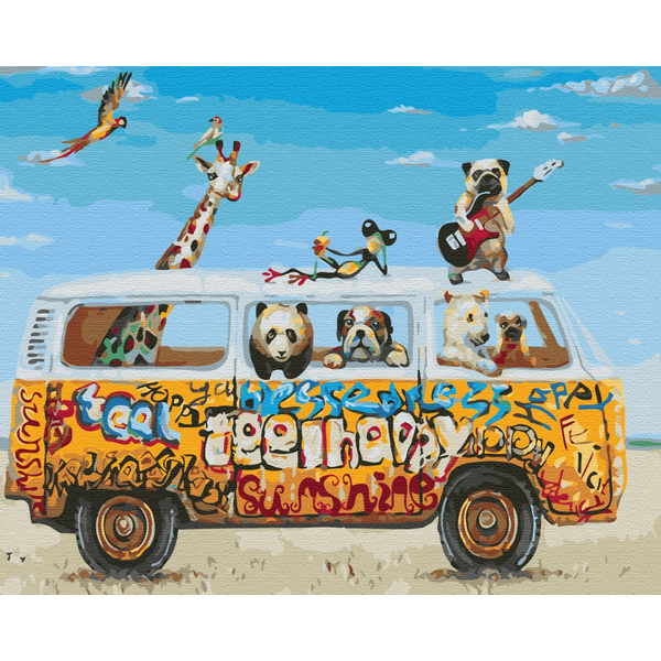 Картина по номерам Тварини, птахи та риби - Звірячі гастролі