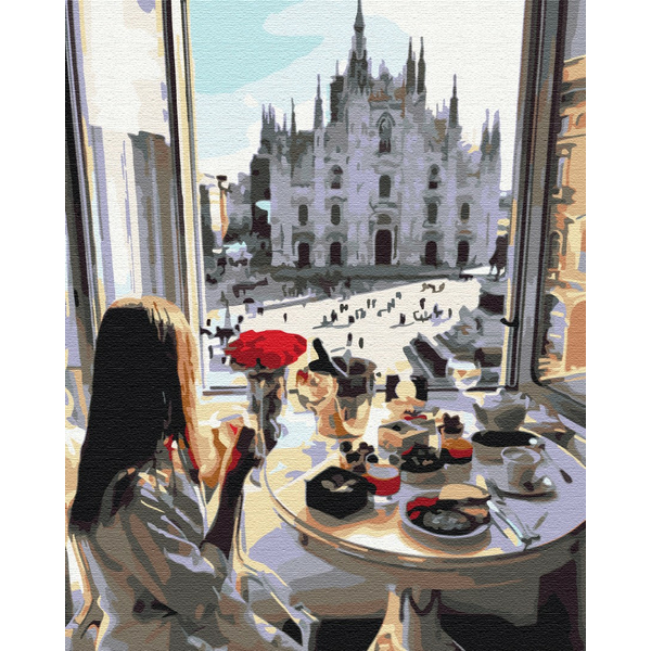 Картина по номерам Люди на картинах - Сніданок в Мілані