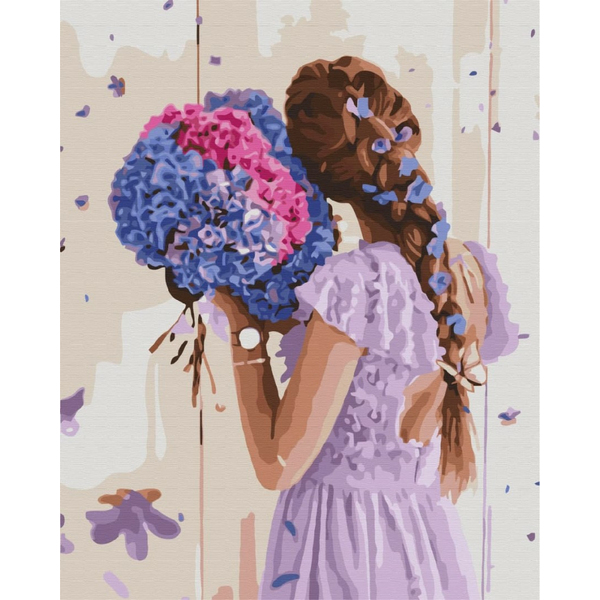Картина по номерам Люди на картинах - Улюблені гортензії