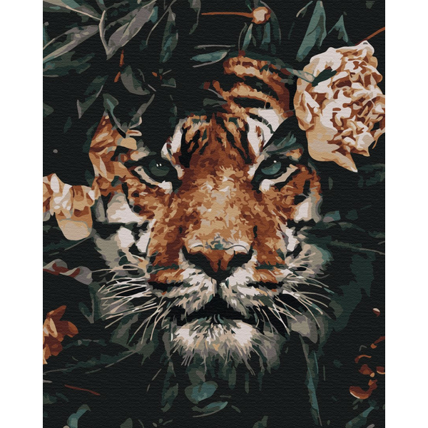 Картина по номерам Тварини, птахи та риби - Тигр на полюванні