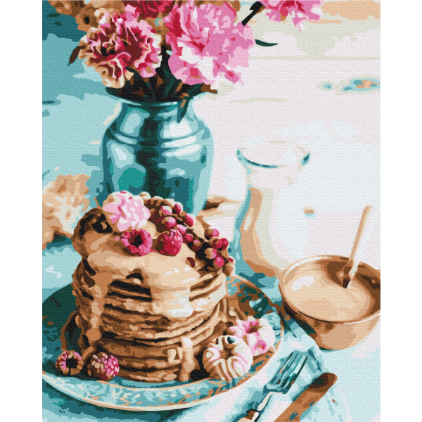 Картина по номерам Натюрморти - Панкейки на завтрак