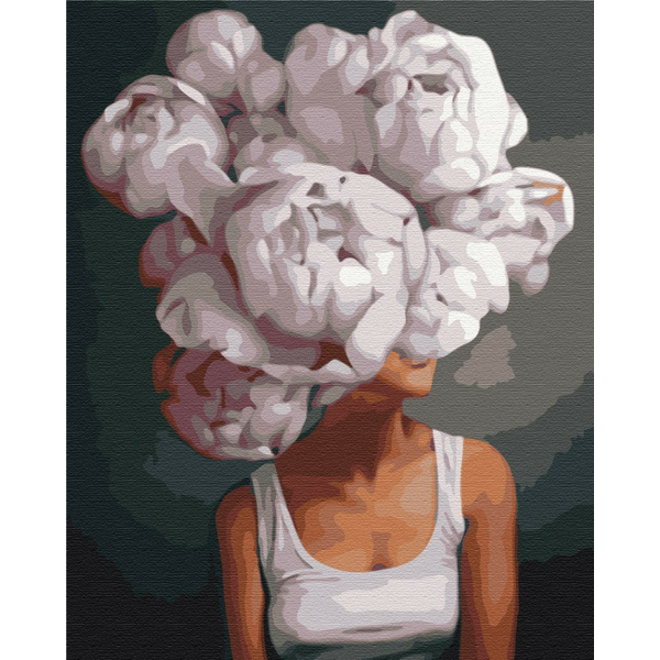 Картина по номерам Люди на картинах - Множество пионов