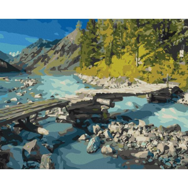 Картина по номерам Природа - Горный мостик