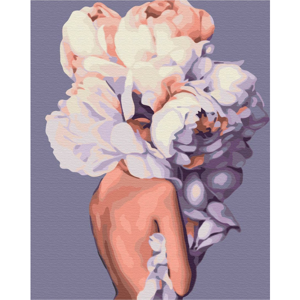 Картина по номерам Люди на картинах - Жіночні піони