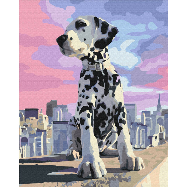 Картина по номерам Тварини, птахи та риби - Далматинець в місті