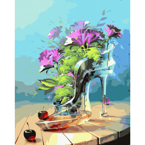 Картина по номерам Квіти - Кришталева туфелька