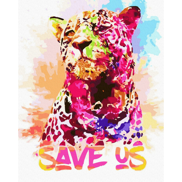 Картина по номерам Поп Арт - Барвистий ягуар