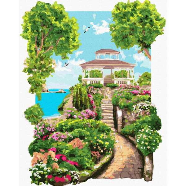 Картина по номерам Пейзажі - Колонада в саду