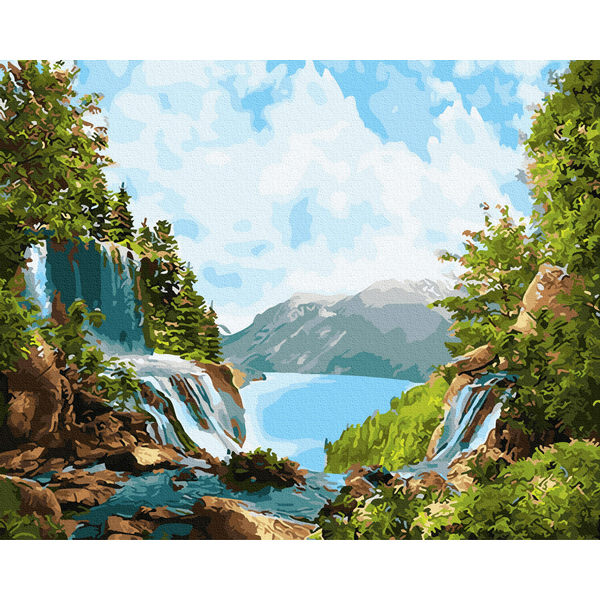 Картина по номерам Природа - Чудесний водоспад