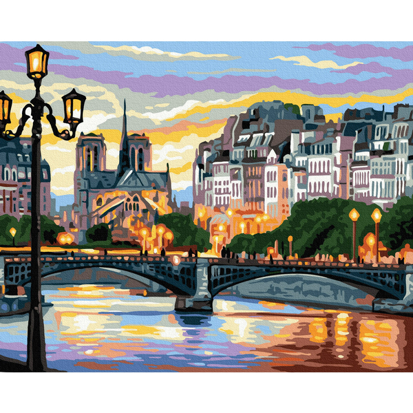 Картина по номерам Города - Вечірній міст