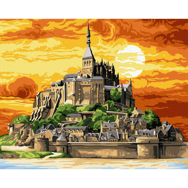 Картина по номерам Пейзажі - Замок на горі