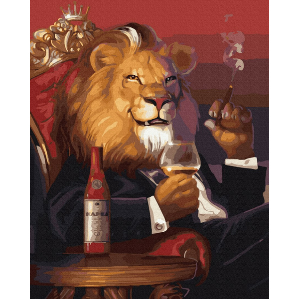 Картина по номерам Тварини, птахи та риби - Містер Лев