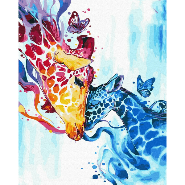 Картина по номерам Поп Арт - Барвисті жирафи