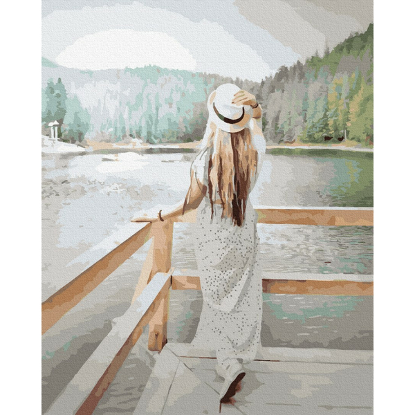 Картина по номерам Люди на картинах - Вид на Синевир